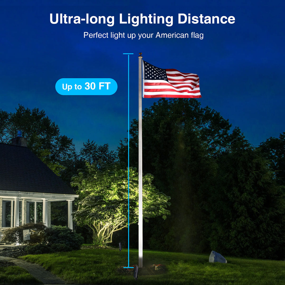 120V 20W 5000K Dusk to Dawn Flag Pole Spotlight with Photocell Sensor CHDP-20A-01