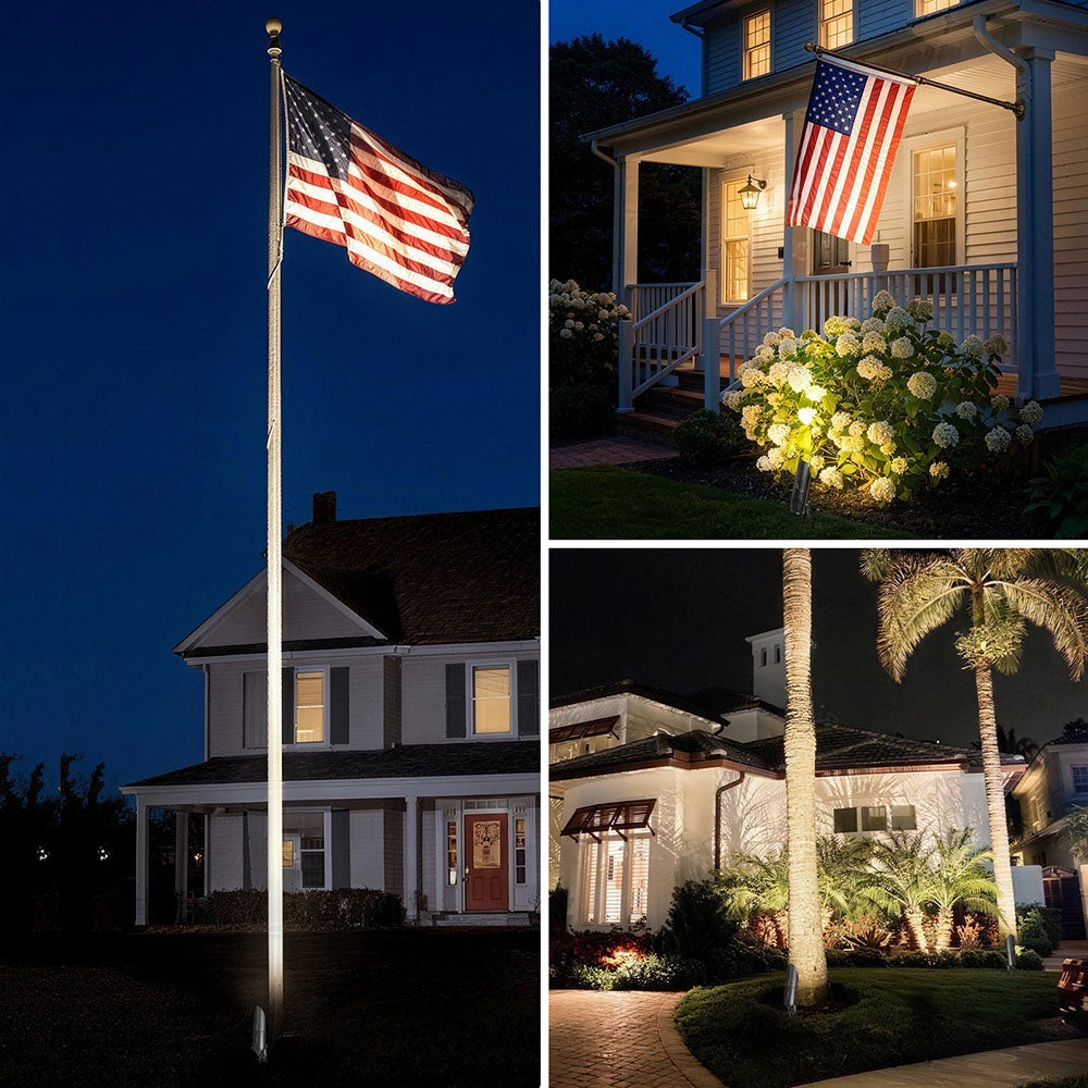 120V 20W 3000K Dusk to Dawn Flag Pole Spotlight with Photocell Sensor CHWP-20A-01