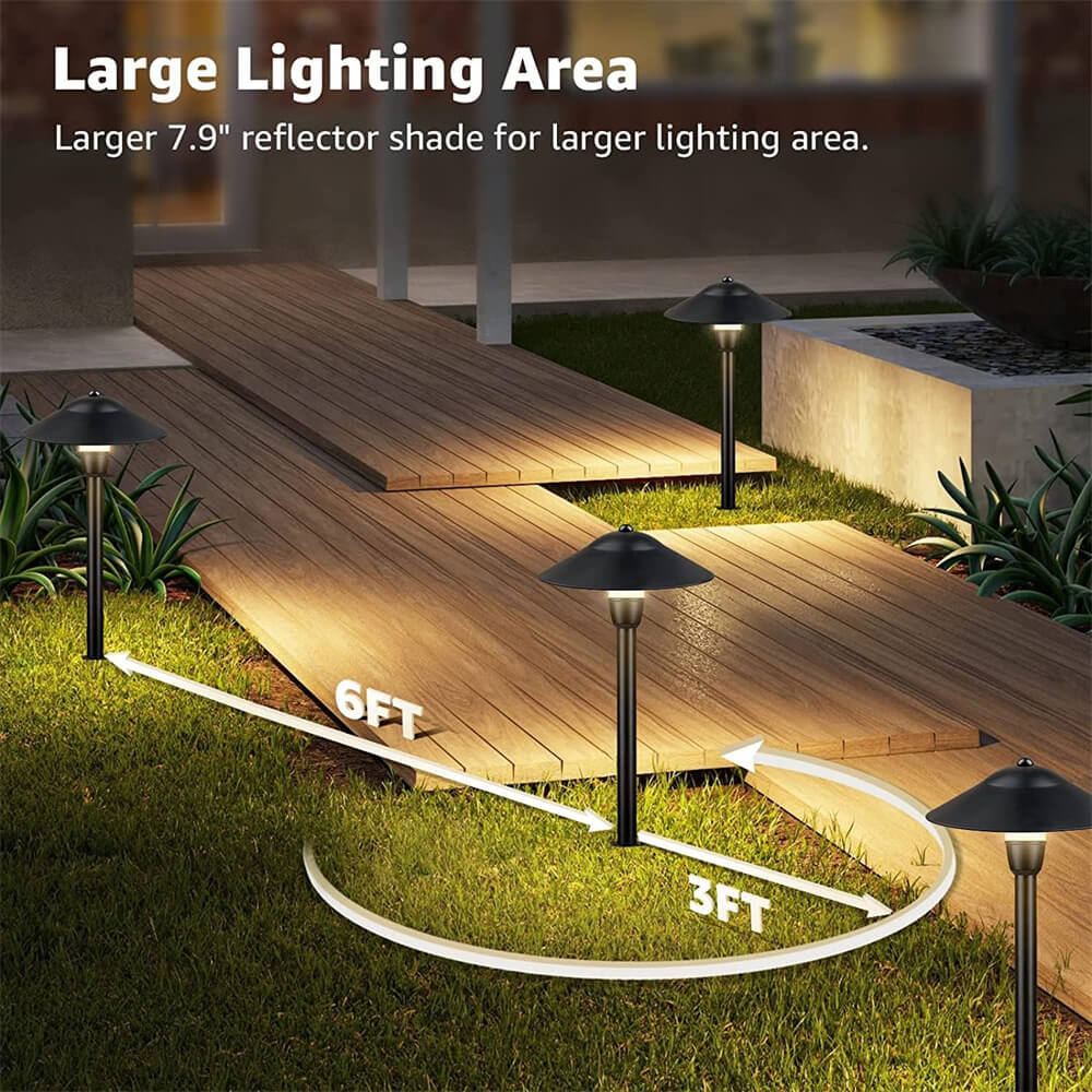 Low Voltage 12-24V 3W Waterproof Aluminum Pathway Lights with Connectors 2 Pack LSAWB-03B-02C SUNVIE
