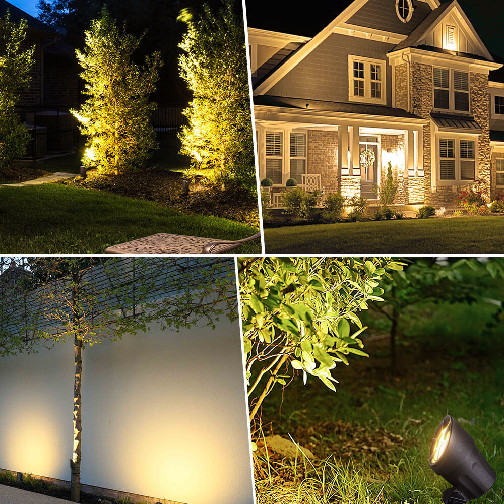 Low Voltage 6W LED Heavy Duty Anti-Glare Landscape Spotlights 8 Pack CLWS-06-08C