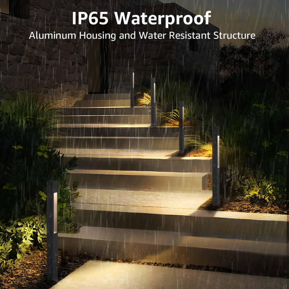 Low Voltage 3W LED Hollow Cuboid Landscape Pathway Lights 8 Pack LFAWB-03-08C