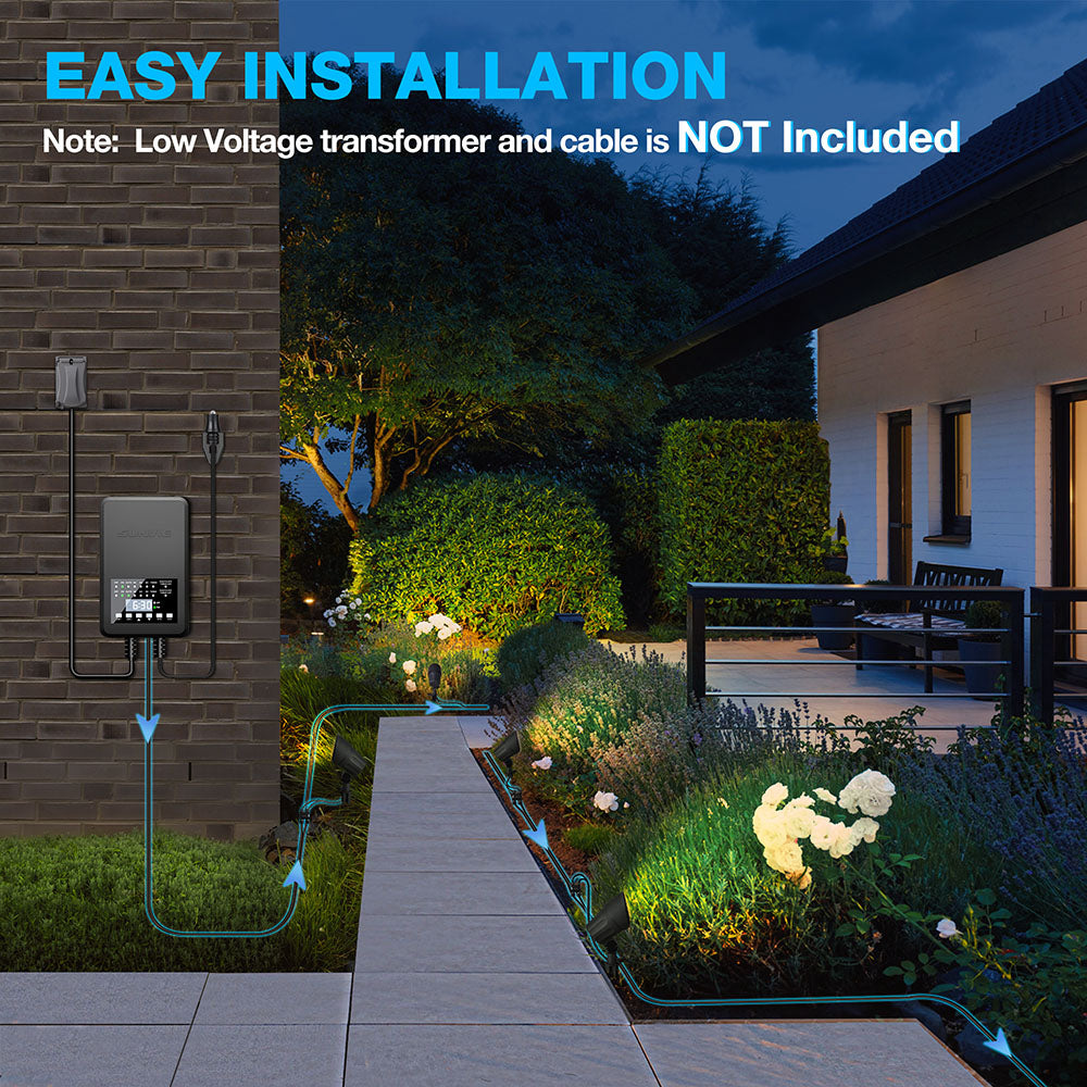 Low Voltage 6W LED Heavy Duty Anti-Glare Landscape Spotlights 2 Pack CLWS-06-02C