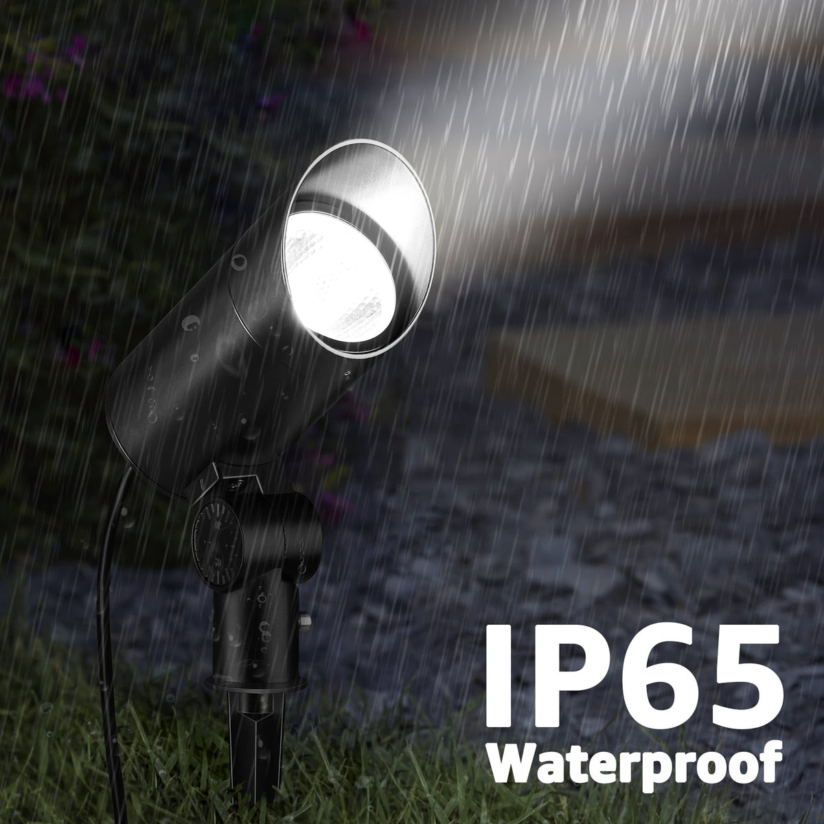 120V 30W 5000K Daylight White Outdoor Flag Pole Spotlight with Photocell Sensor CHDP-30A-01