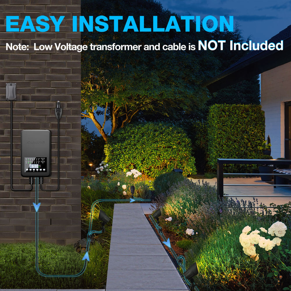 Low Voltage 6W LED Heavy Duty Anti-Glare Landscape Spotlights 8 Pack CLWS-06-08C