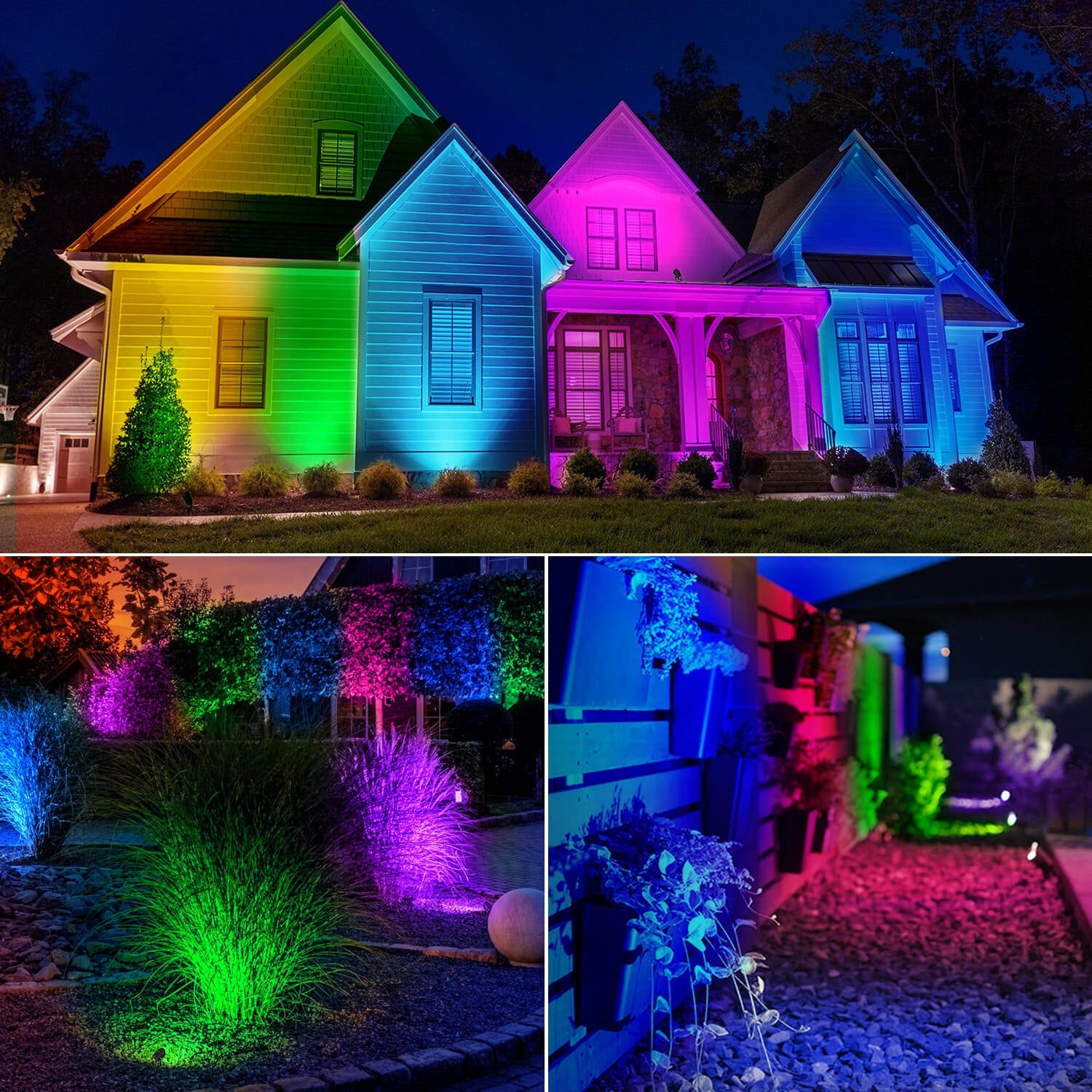 120V 12W RGB LED Color Changing Outdoor Landscape Lights with Remote Control 1 Pack CHRS-12-01