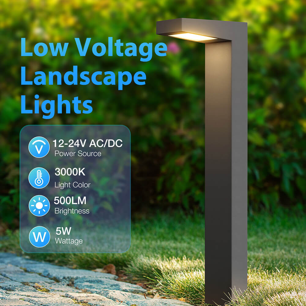 Low Voltage 5W LED Outdoor Waterproof Wired Pathway Lights With Connectors 12 Pack LHBW-05-12C