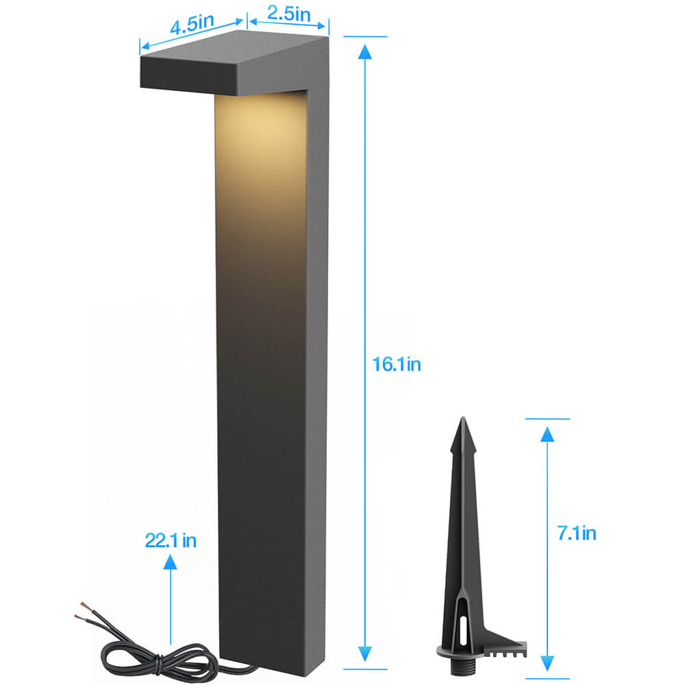 Low Voltage 5W LED Outdoor Waterproof Wired Pathway Lights With Connectors 12 Pack LHBW-05-12C