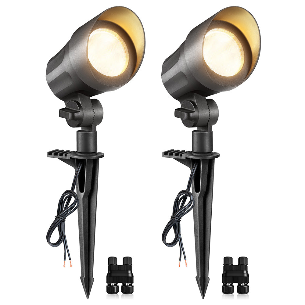 Low Voltage 6W LED Heavy Duty Anti-Glare Landscape Spotlights 2 Pack CLWS-06-02C