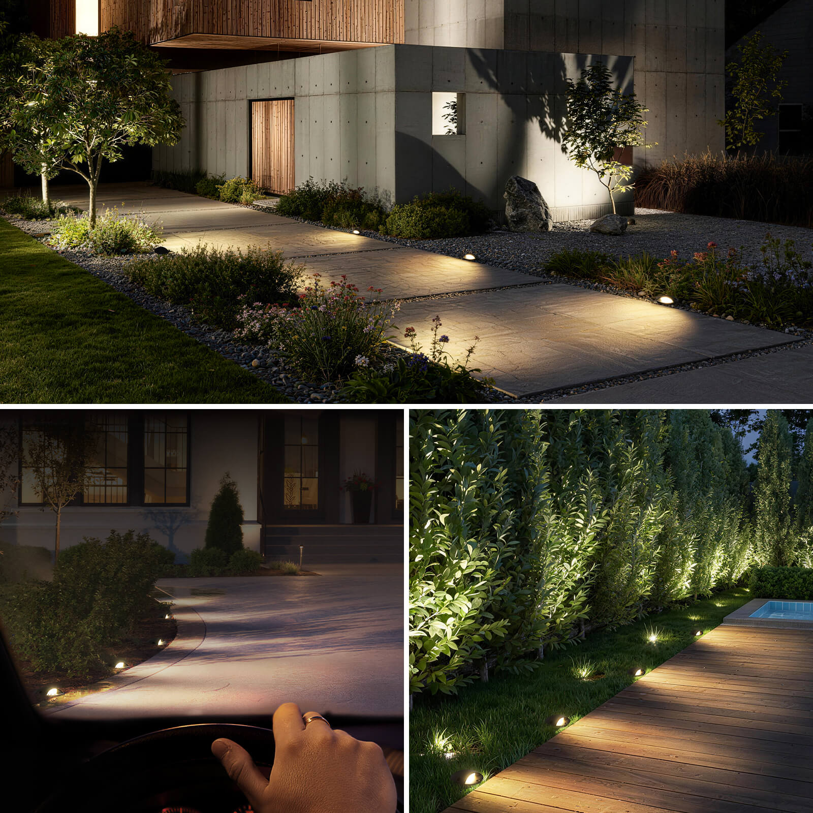 Low Voltage 5W LED Anti-Glare Ground Landscape Well Lights 12 Pack MDWY-05-12C