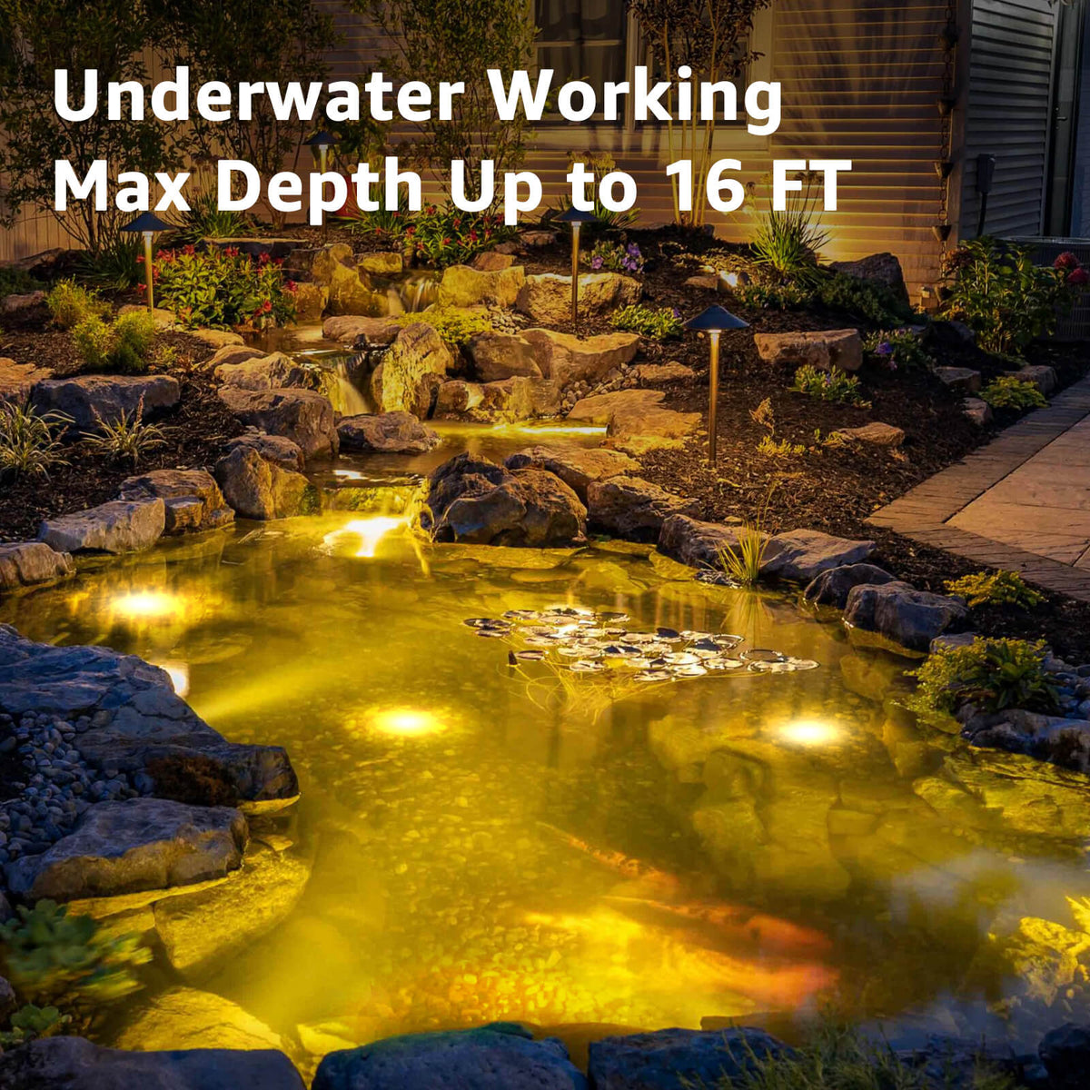 Low Voltage 3W LED Waterproof Underwater Fountain Pond Lights 2 Pack ULWS-03W-02